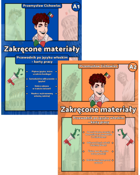 Zestaw: książki "Zakręcone materiały" poziom A1 i A2